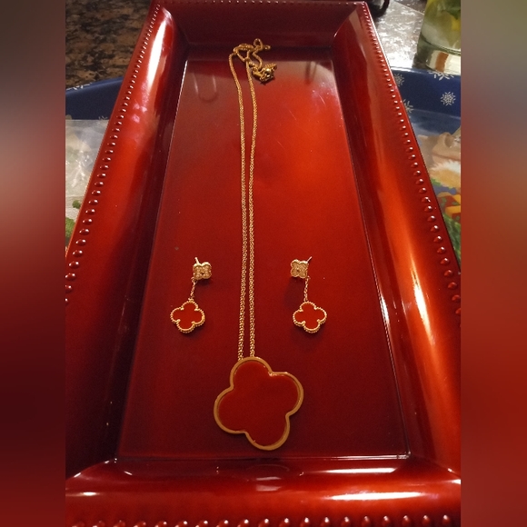 Other Jewelry - Red Lucky Clover Jewelry